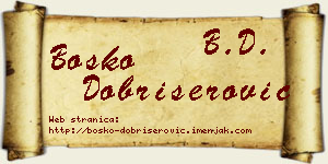 Boško Dobrišerović vizit kartica